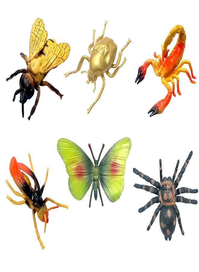 SUPER TOY 6 Insect Animal Action Figure Bug Toys Educational Play Set for Kids Birthday Gift (Assorted Insects) - Image 3